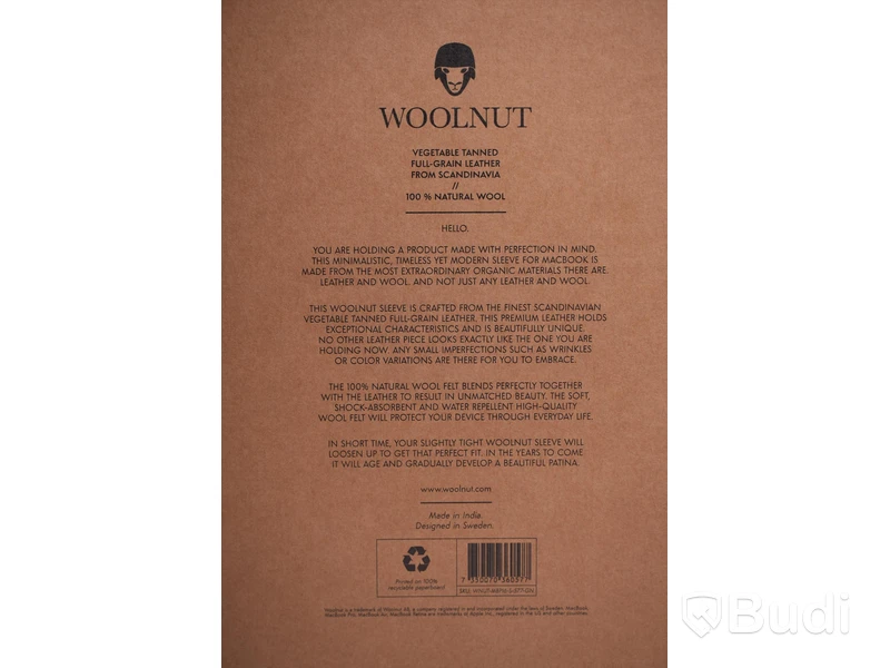 Läderfodral för MACBOOK PRO / WOOLNUT / 16-INCH